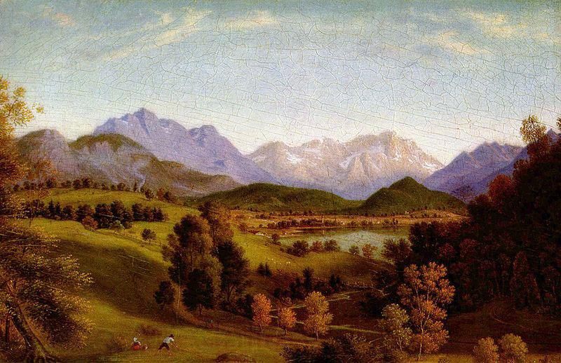 Ferdinand von Olivier Loisachtal Norge oil painting art